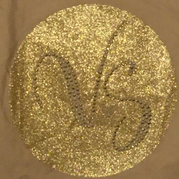 VICTORIA'S SECRET Tan and Gold Canvas Tote Bag NWT - Picture 2 of 9